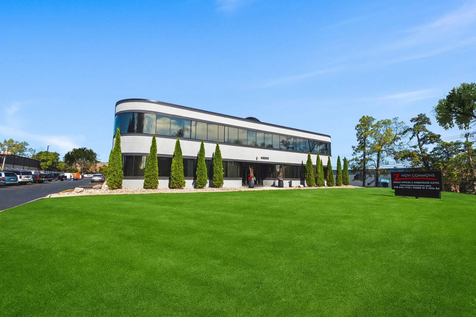 The Novi Commons building at 43000 W. 9 Mile Road